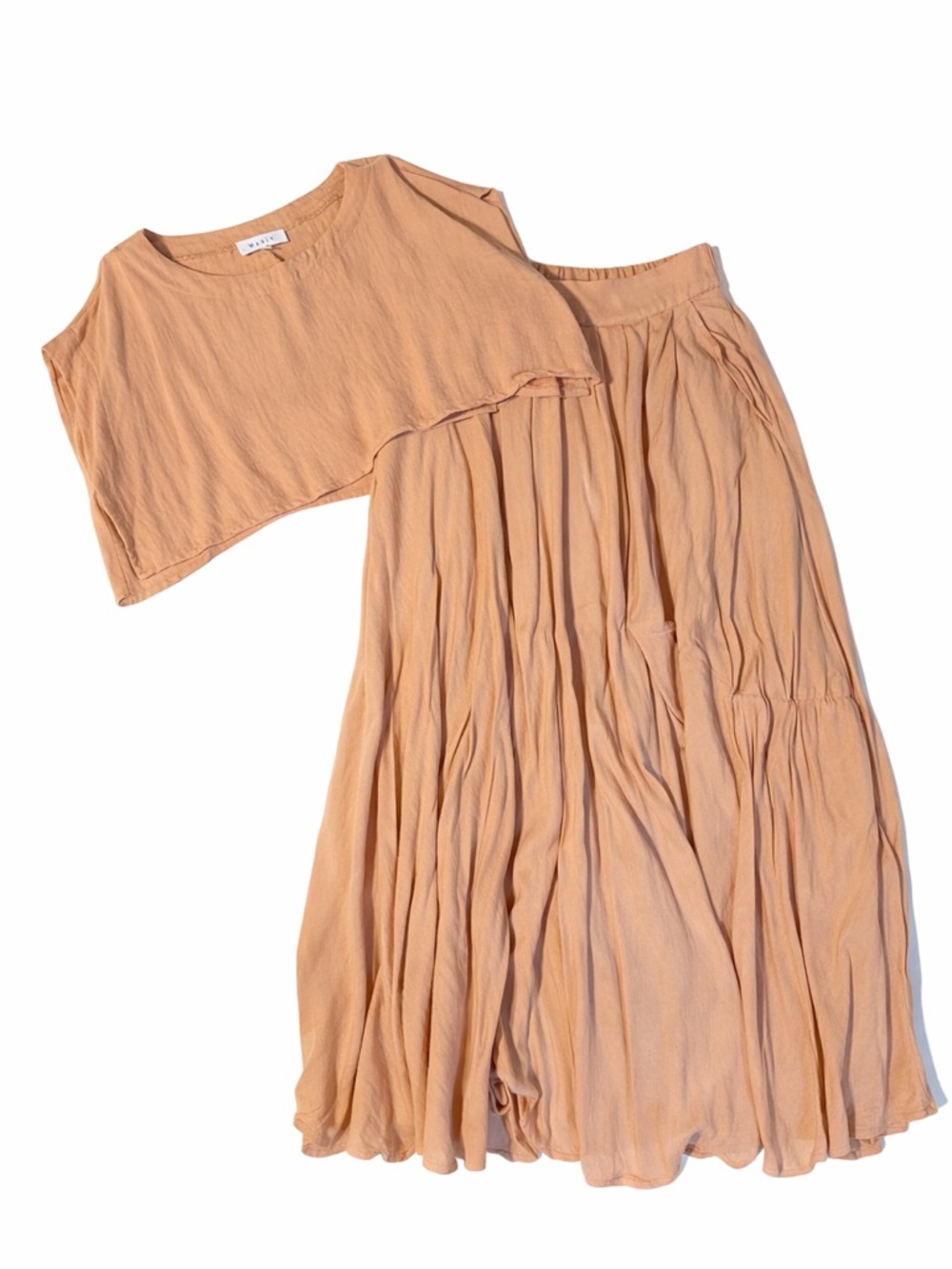 MARBLE Tan Two-Piece Skirt Set